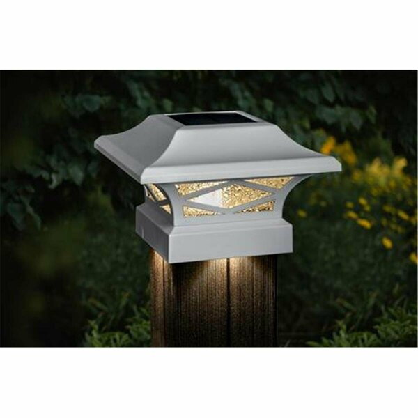 Brillantina Kingsbridge Dual Lighted Solar Post Cap, White BR2843730